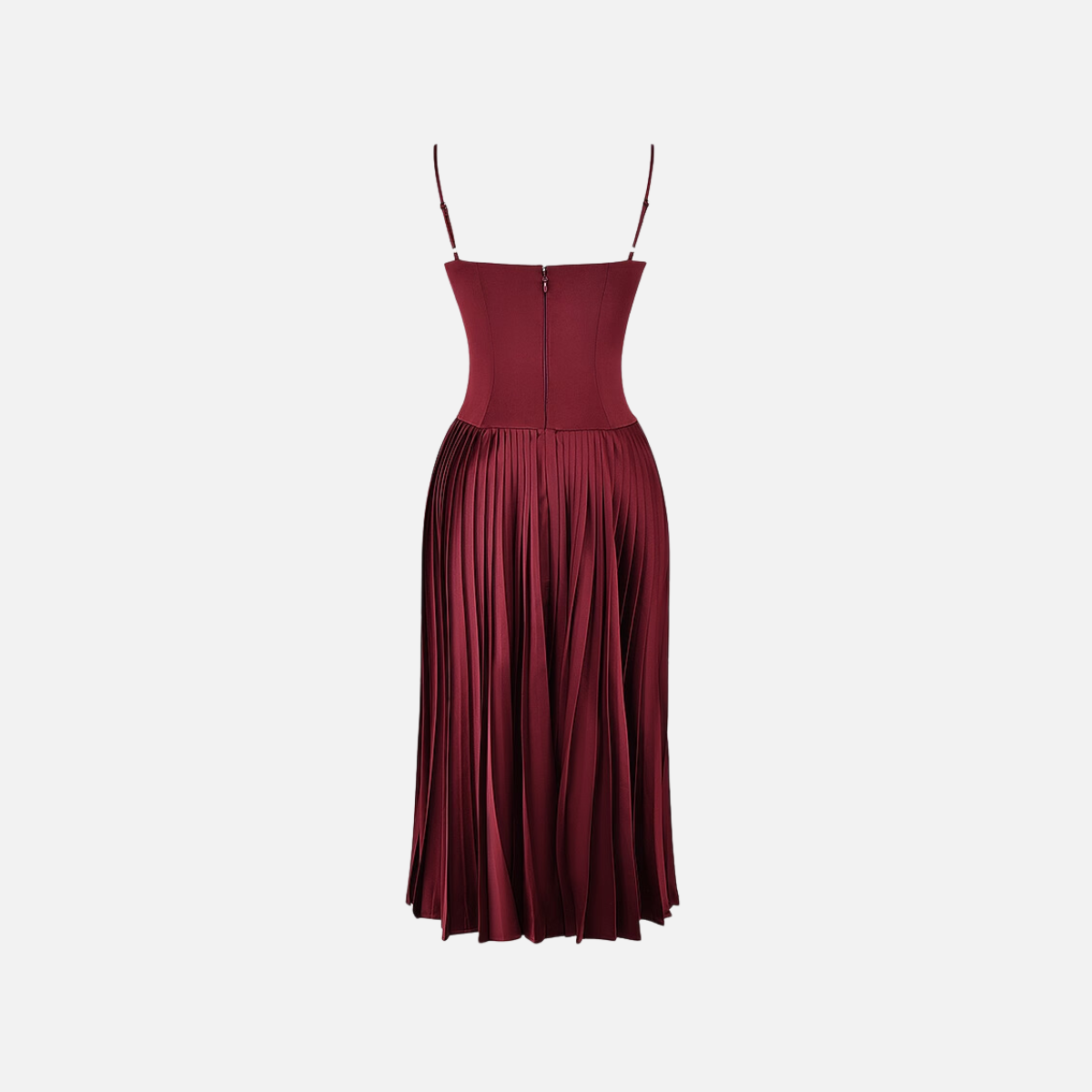 Elegantes Satin-Stretch-Kleid mit Bügelcups und Korsett-Taille