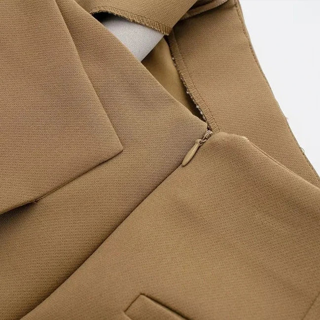 High-Waist-Shortsrock mit Frontüberlagerung