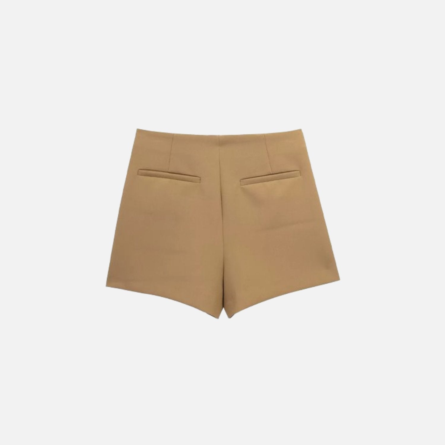 High-Waist-Shortsrock mit Frontüberlagerung